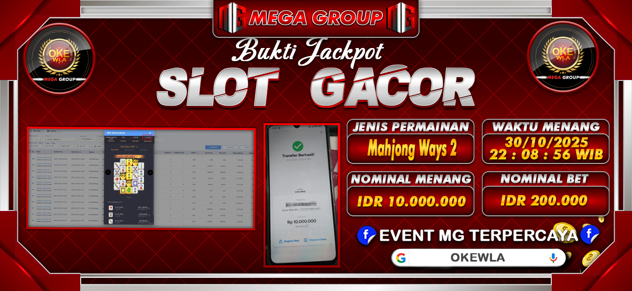 Bukti JP situs Okewla hari Kamis, 30 Oktober 2025