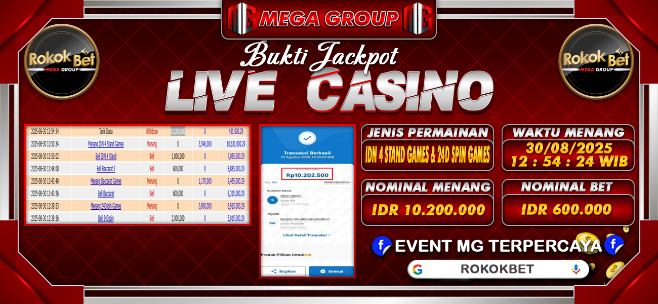 Bukti JP situs Rokokbet hari Minggu, 31 Agustus 2025