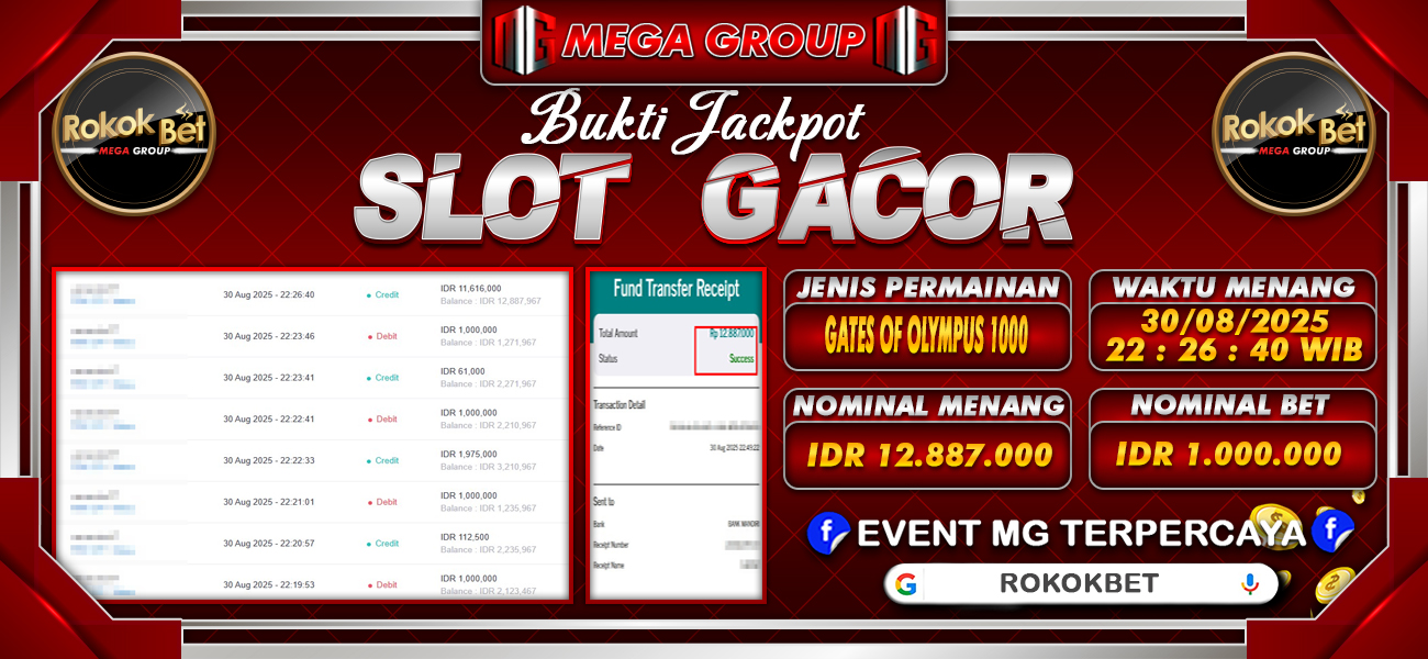 Bukti JP situs Rokokbet hari Minggu, 31 Agustus 2025
