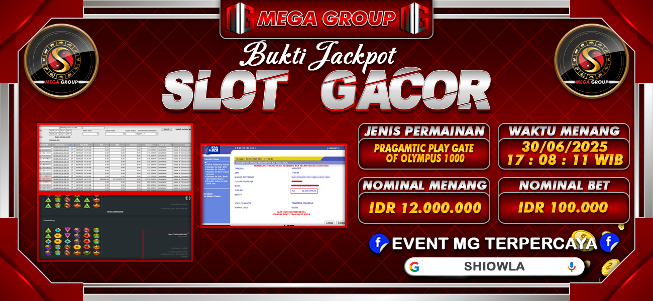 Bukti JP situs Shiowla hari Selasa, 01 Juli 2025