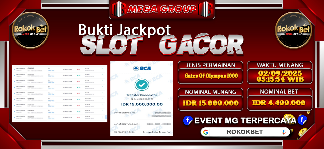 Bukti JP situs Rokokbet hari Selasa, 02 September 2025