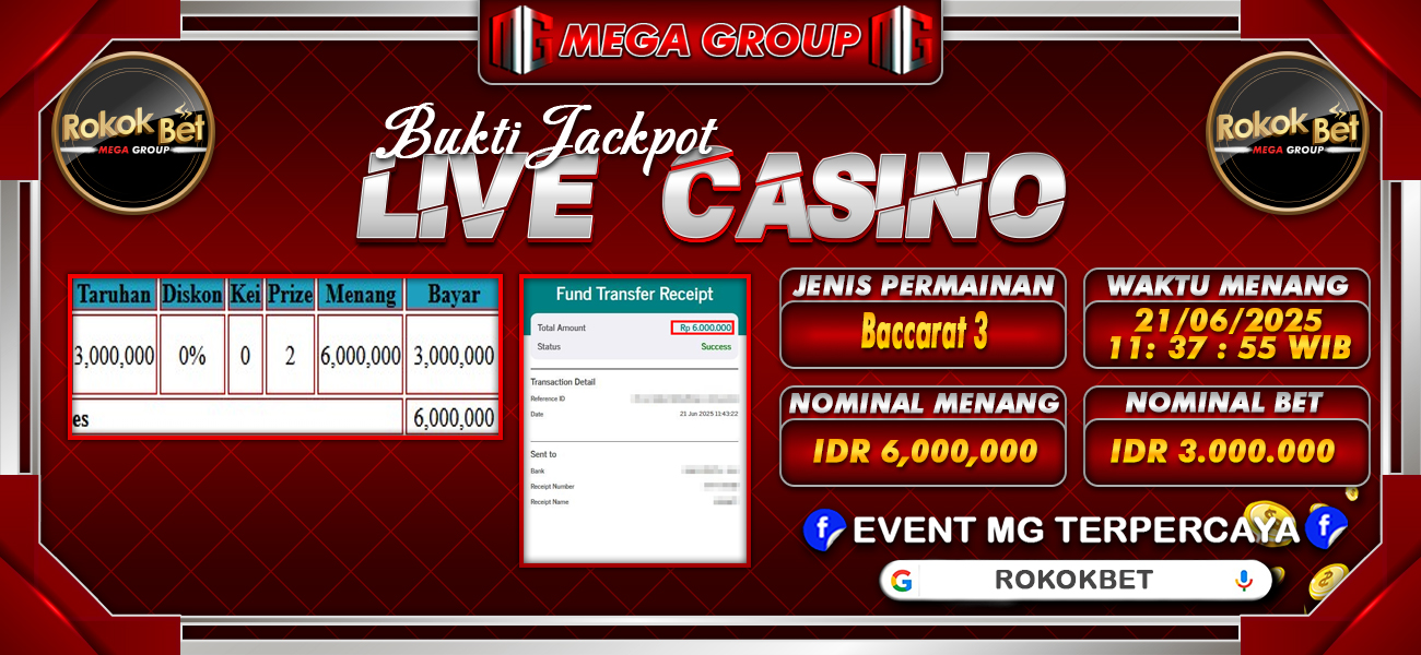 Bukti JP situs Rokokbet hari Minggu, 22 Juni 2025