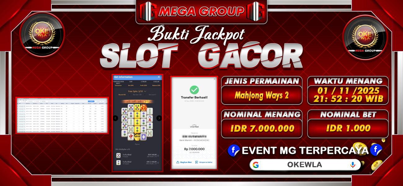 Bukti JP situs Okewla hari Sabtu, 01 November 2025