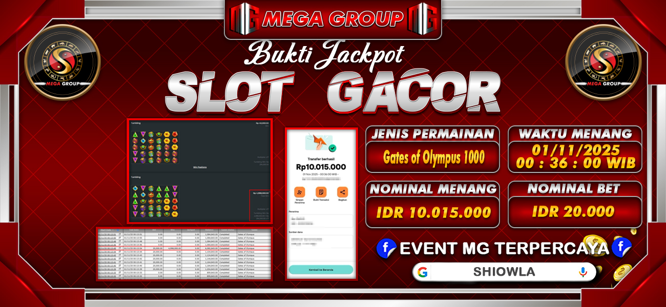 Bukti JP situs Shiowla hari Sabtu, 01 November 2025