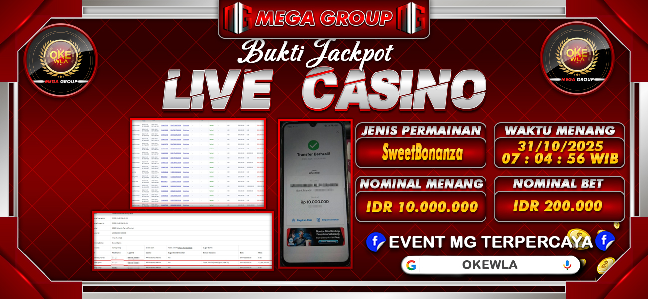 Bukti JP situs Okewla hari Jumat, 31 Oktober 2025