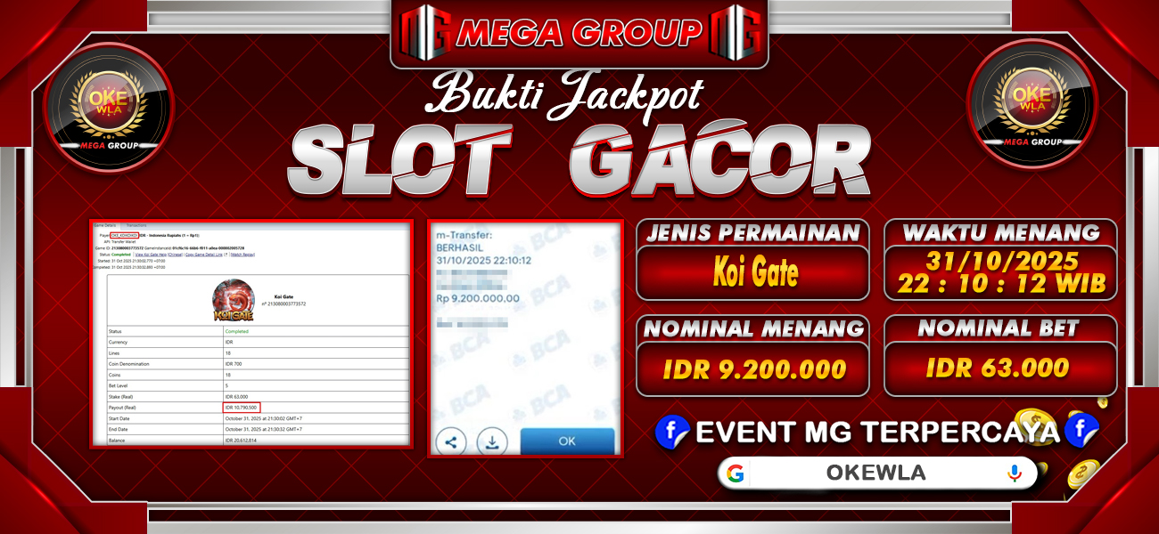 Bukti JP situs Shiowla hari Jumat, 31 Oktober 2025