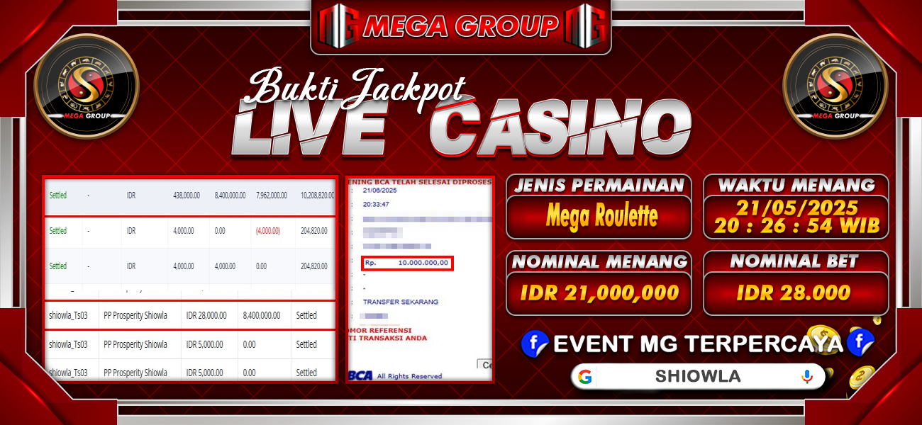 Bukti JP situs Shiowla hari Minggu, 22 Juni 2025