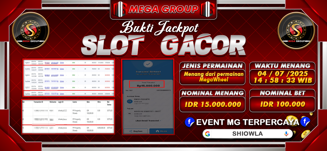 Bukti JP situs Shiowla hari Sabtu, 05 Juli 2025