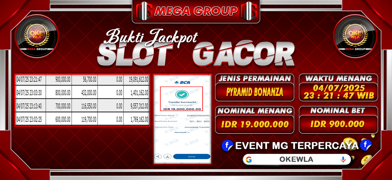 Bukti JP situs Okewla hari Sabtu, 05 Juli 2025