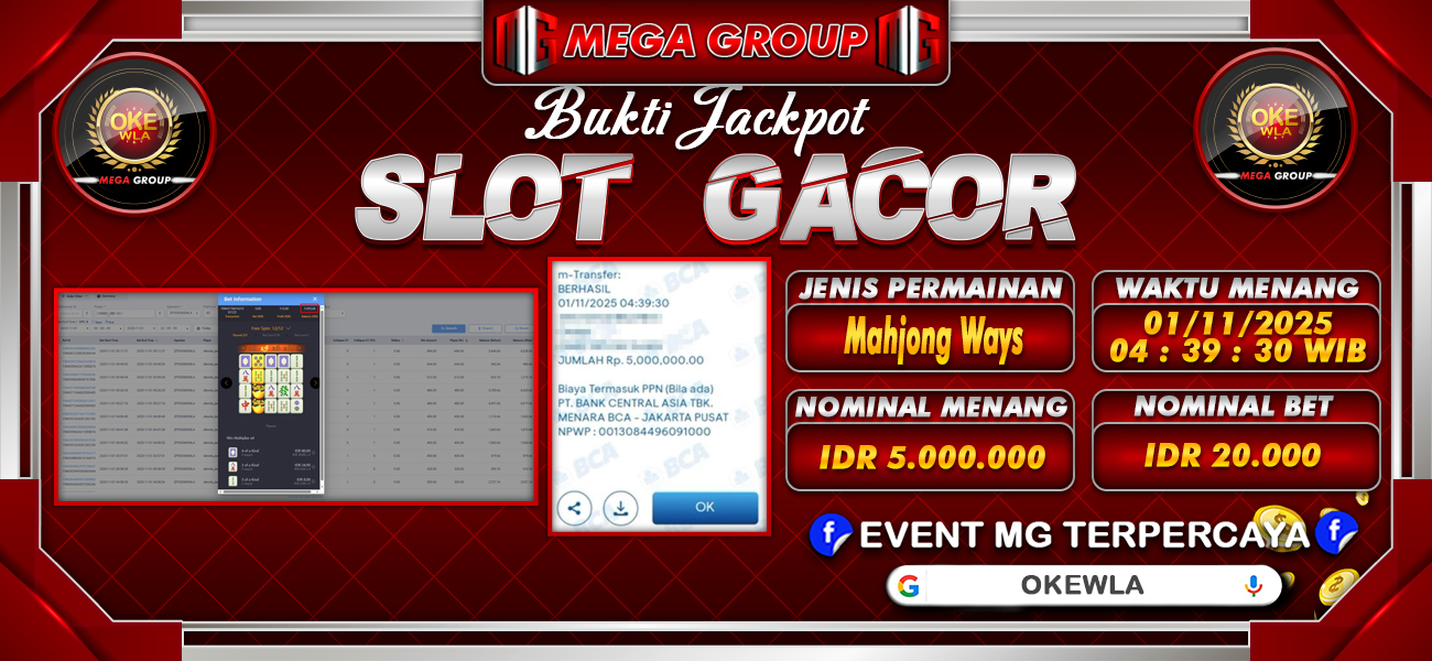 Bukti JP situs Okewla hari Sabtu, 01 November 2025