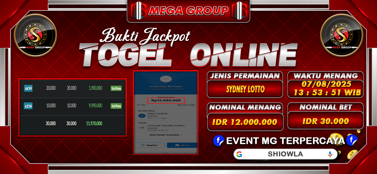 Bukti JP situs Shiowla hari Kamis, 07 Agustus 2025