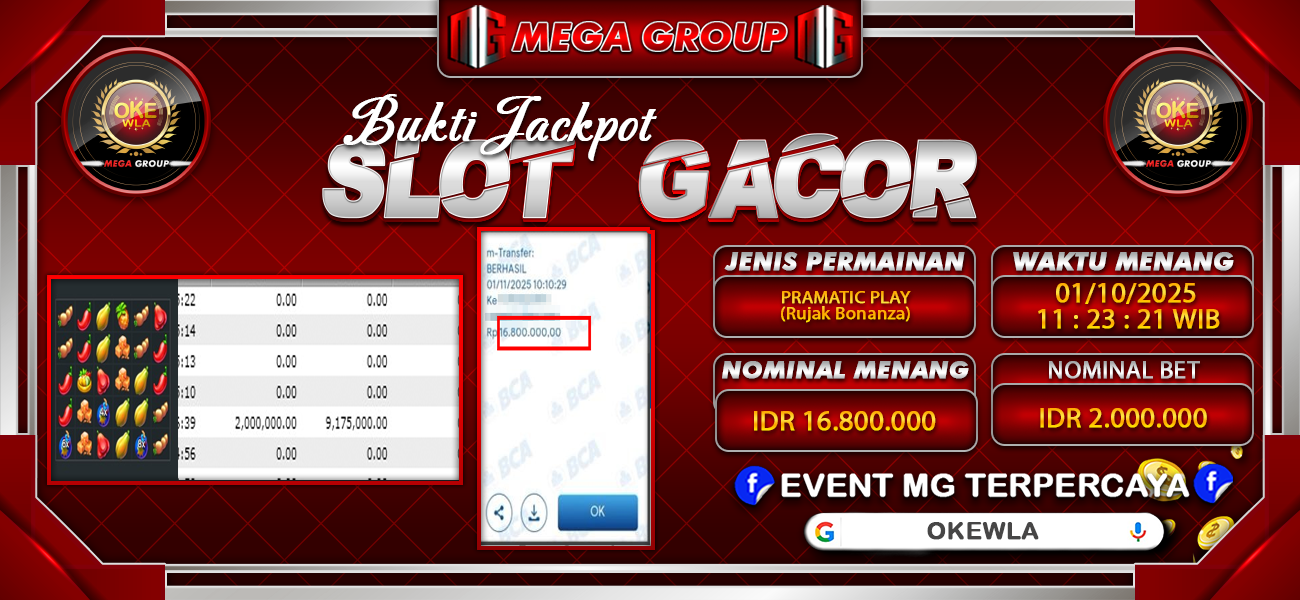 Bukti JP situs Okewla hari Sabtu, 01 November 2025