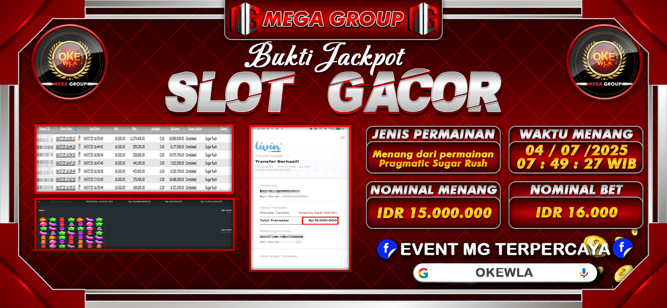 Bukti JP situs Okewla hari Sabtu, 05 Juli 2025