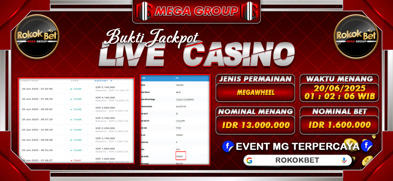 Bukti JP situs Rokokbet hari Jumat, 20 Juni 2025